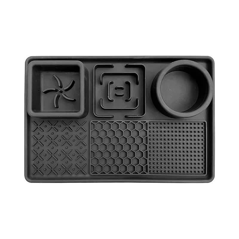 V888-ELOSUNG21937-202503141158-00 Black Multi-Functional Pet Slow Feeder Lick Mat - Durable Food-Grade Silicone Anti-Bite Bowl for Dogs - Image 1