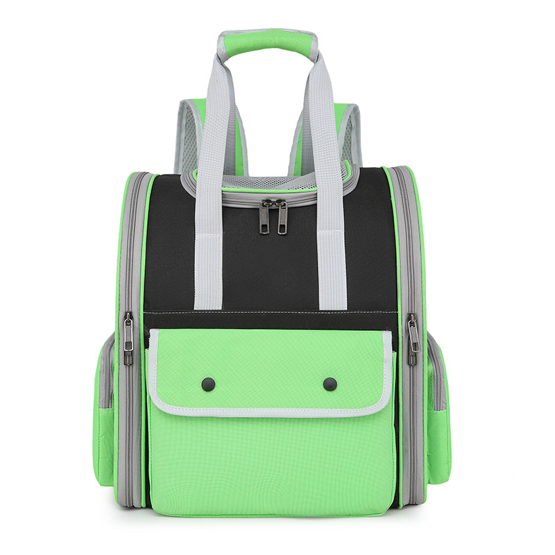 V888-ELOSUNG21972-202503181040-00 Green Portable Pet Carrier Backpack - Spacious, Breathable, and Travel-Friendly for Cats and Small Dogs - Image 1