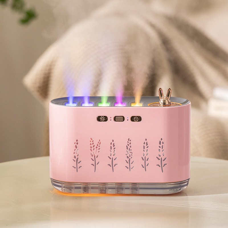V888-ELOSUNG22070-202503141205-00 Pink Dynamic Color Changing Humidifier - Sound Control & Auto Shut-Of - Image 1
