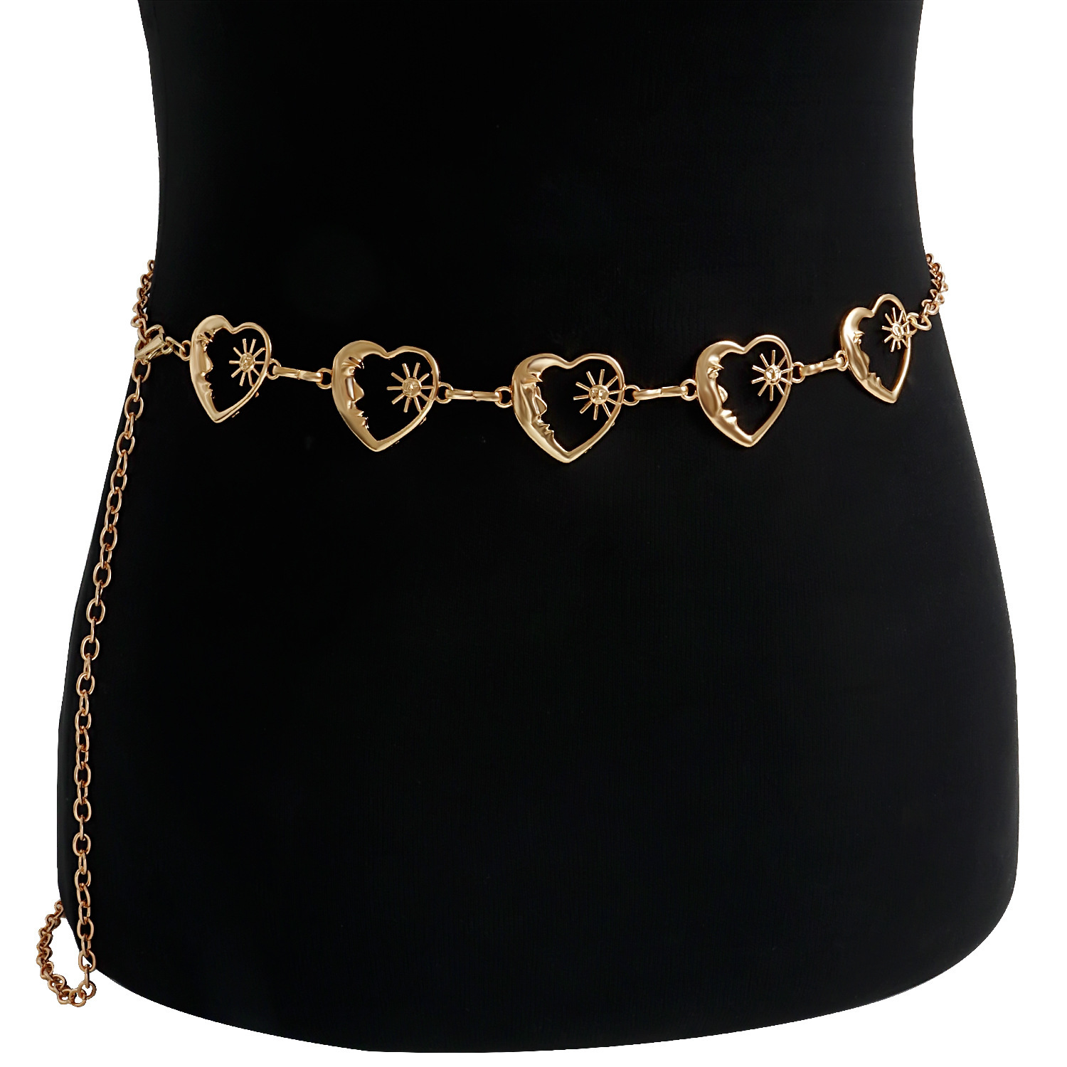 V888-ELOSUNG22133-202503181025-00 2 PCS (Style 6)Statement Body Chain Belt - Women's Sun Flower Waist Jewelry - Image 1