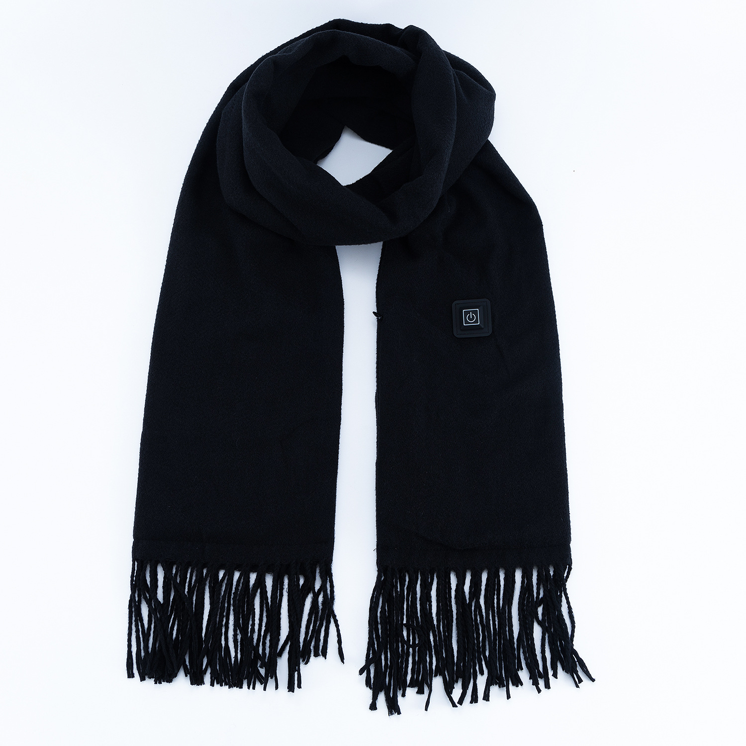V888-ELOSUNG22225-202503211738-00 Black Heated Scarf - Electric Warming Scarf, Winter Outdoor Essential (Without power bank) - Image 1