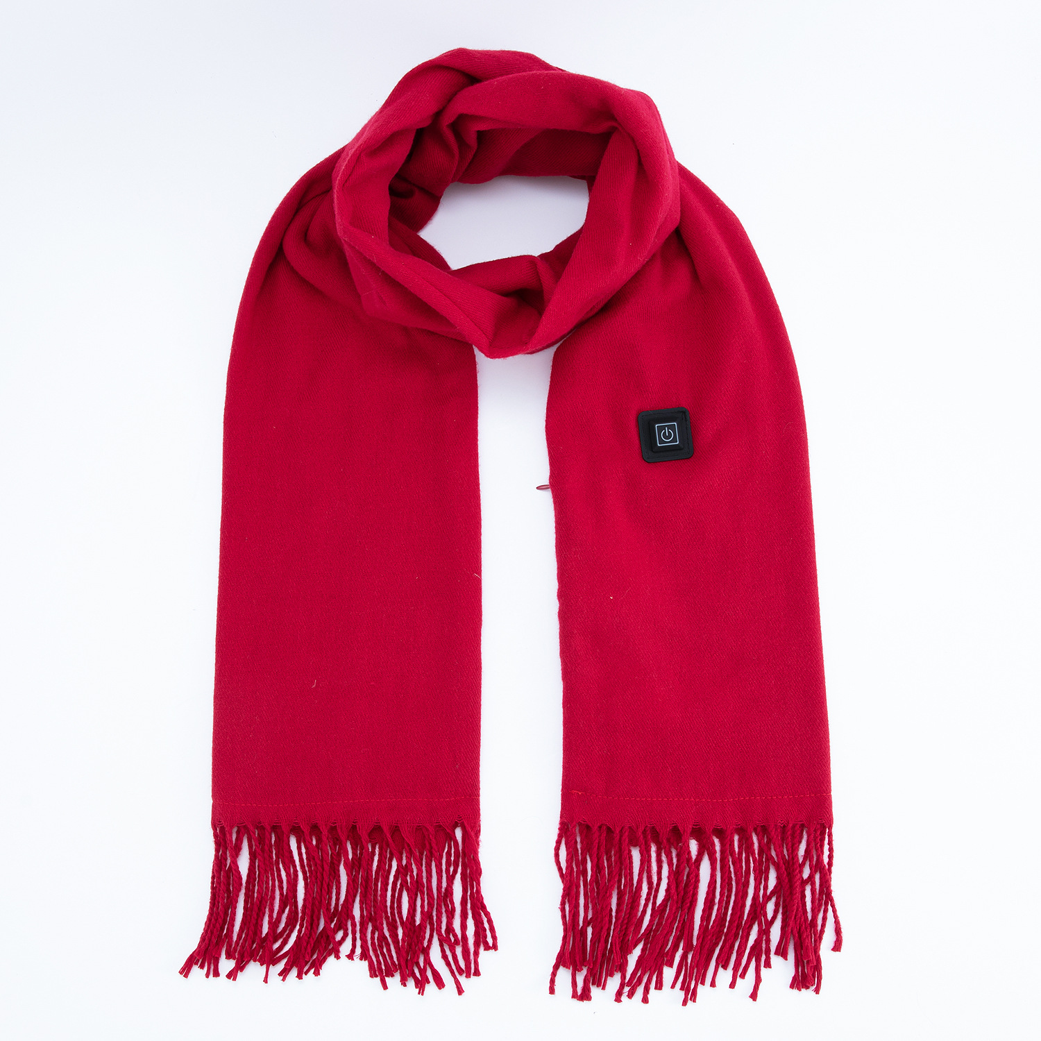 V888-ELOSUNG22229-202503211741-00 Wine Red Heated Scarf - Electric Warming Scarf, Winter Outdoor Essential (Without power bank) - Image 1