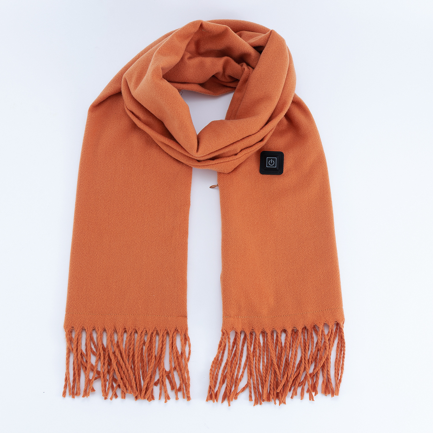 V888-ELOSUNG22231-202503211745-00 Orange Heated Scarf - Electric Warming Scarf, Winter Outdoor Essential (Without power bank) - Image 1
