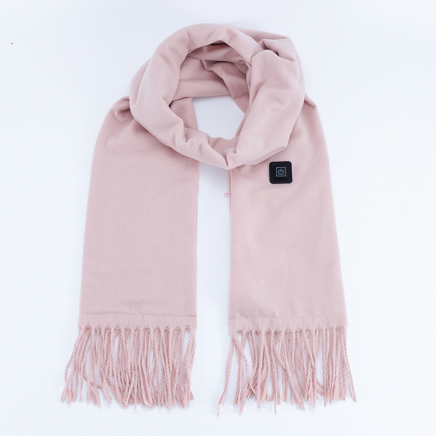 V888-ELOSUNG22232-202503211746-00 Light Pink Heated Scarf - Electric Warming Scarf, Winter Outdoor Essential (Without power bank) - Image 1