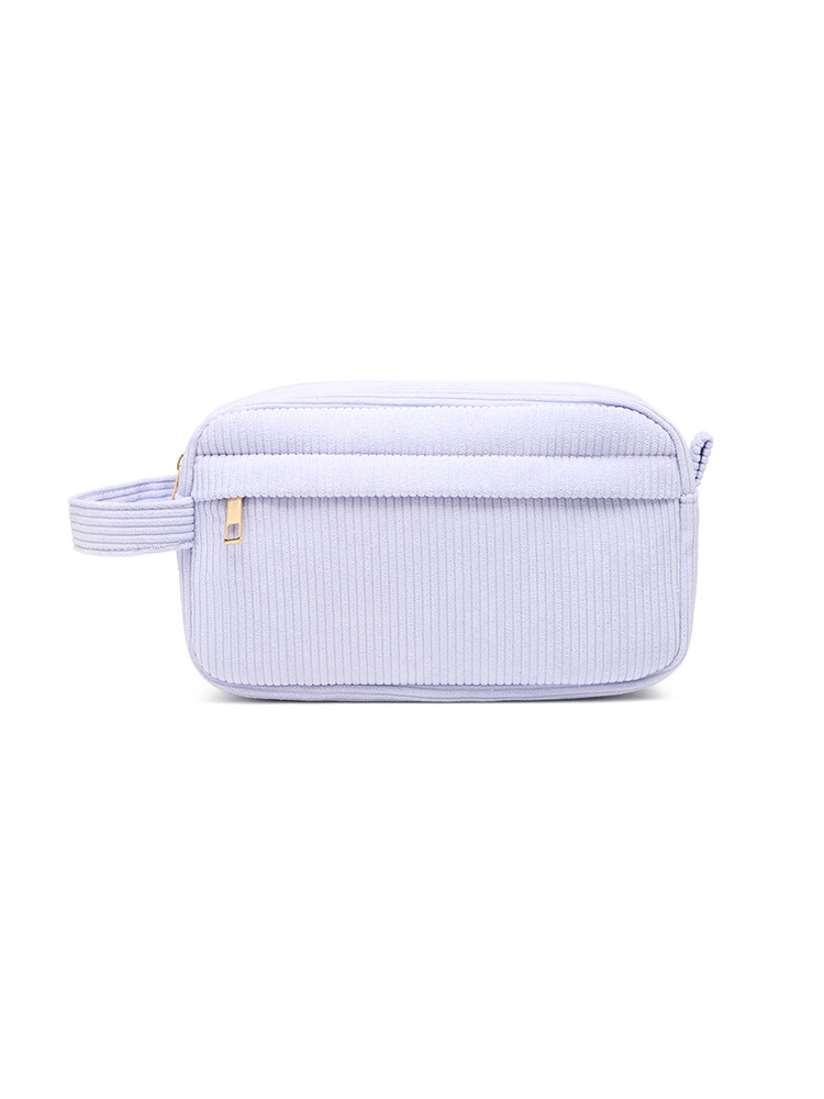 V888-ELOSUNG22417-202503251936-00 Sky Blue 2-pcs Corduroy Pencil Case - Large Capacity Storage Bag - Image 1