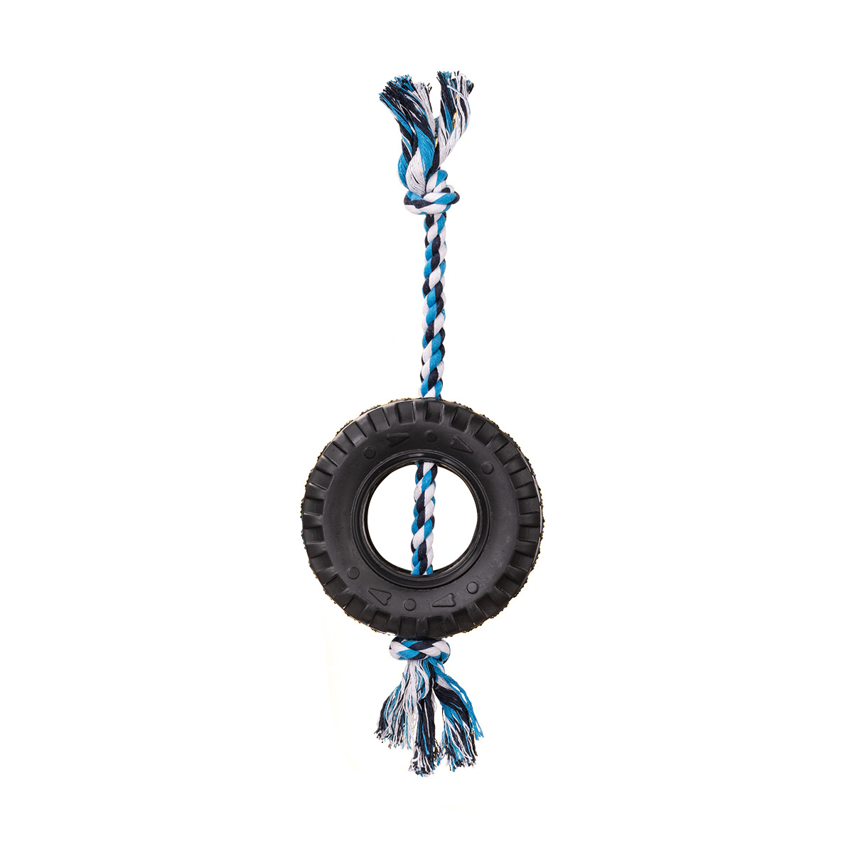 V888-ELOSUNG22697-202504011325-00 Blue Interactive Tire Rope Dog Toy - Heavy Duty Chew Toy for Dental Health & Play - Image 1