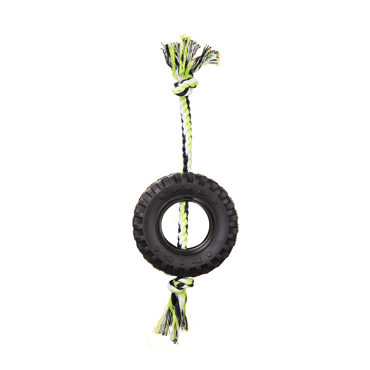 V888-ELOSUNG22699-202504011326-00 Green Interactive Tire Rope Dog Toy - Heavy Duty Chew Toy for Dental Health & Play - Image 1