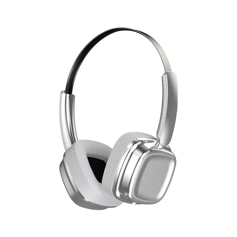 V888-ELOSUNG23028-202503211548-00 Silver Compact Retro Headphones - Wireless Bluetooth, Deep Bass, Immersive Sound - Image 1