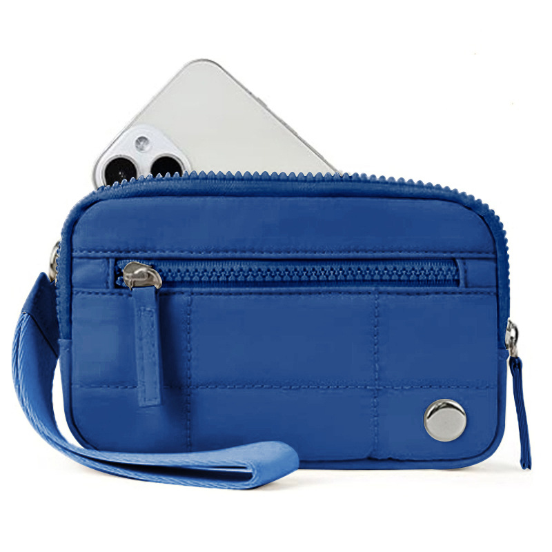 V888-ELOSUNG23048-202503211822-00 Blue Waterproof Wristlet Wallet - Nylon Pouch for Cards, Phone & Coins(Without Mobile Phone) - Image 1