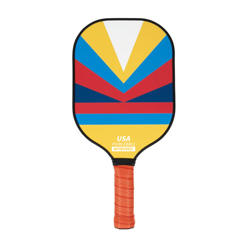 V888-ELOSUNG23615-202504141415-00 Style 2 Colorful Geometric Patterns Fiberglass Pickleball Paddle - Lightweight 220g with Anti-Slip TPU Grip for Outdoor Sports - Image 1