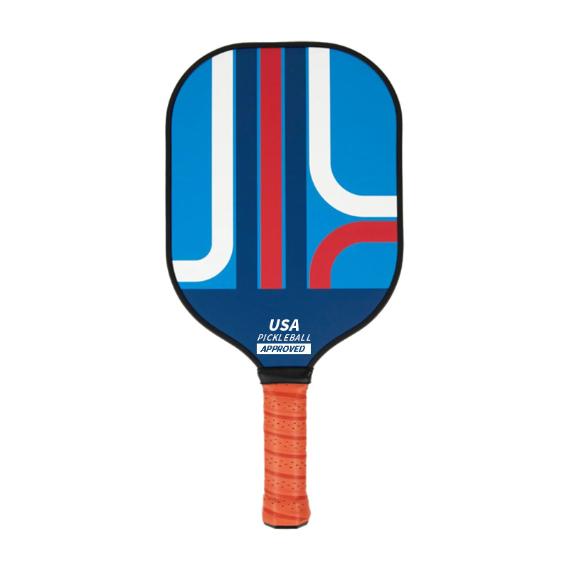 V888-ELOSUNG23617-202504141416-00 Style 4 Colorful Geometric Patterns Fiberglass Pickleball Paddle - Lightweight 220g with Anti-Slip TPU Grip for Outdoor Sports - Image 1