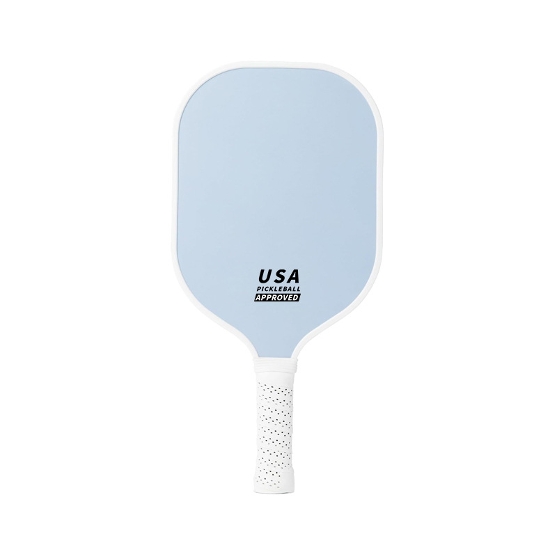 V888-ELOSUNG23630-202504141347-00 Light Blue Fiberglass Pickleball Paddle - Lightweight 215g with Anti-Slip TPU Grip for Outdoor Sports - Image 1