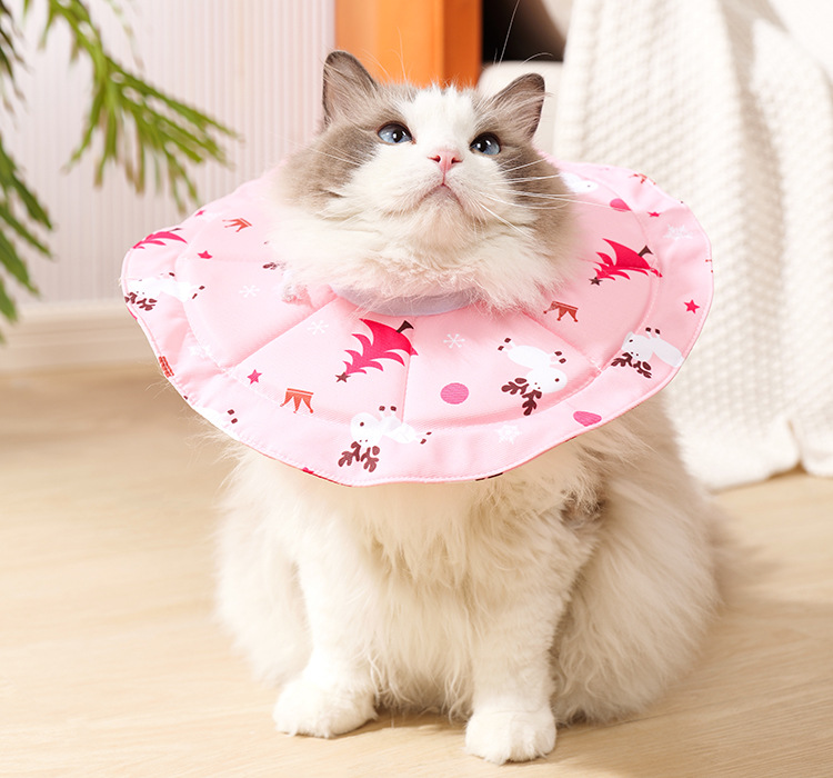 V888-ELOSUNG23805-202504141442-00 2 Pcs Size S Pink Comfortable Pet Recovery Collar | Waterproof Anti-Lick Collar for Cats & Dogs - Image 1