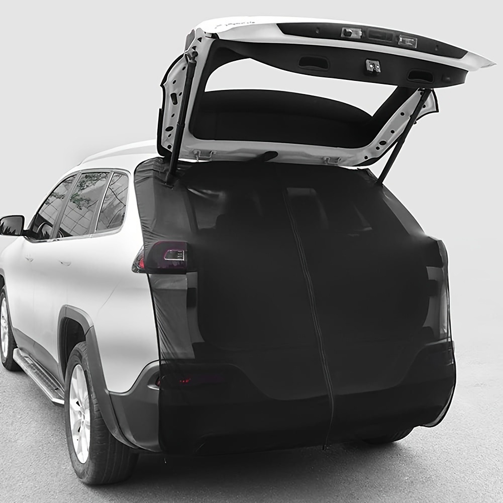 V888-ELOSUNG23908-202504141711-00 Size L Black Tailgate Mosquito Net Screen - Magnetic Bug Protection for Boot Opening - Image 1