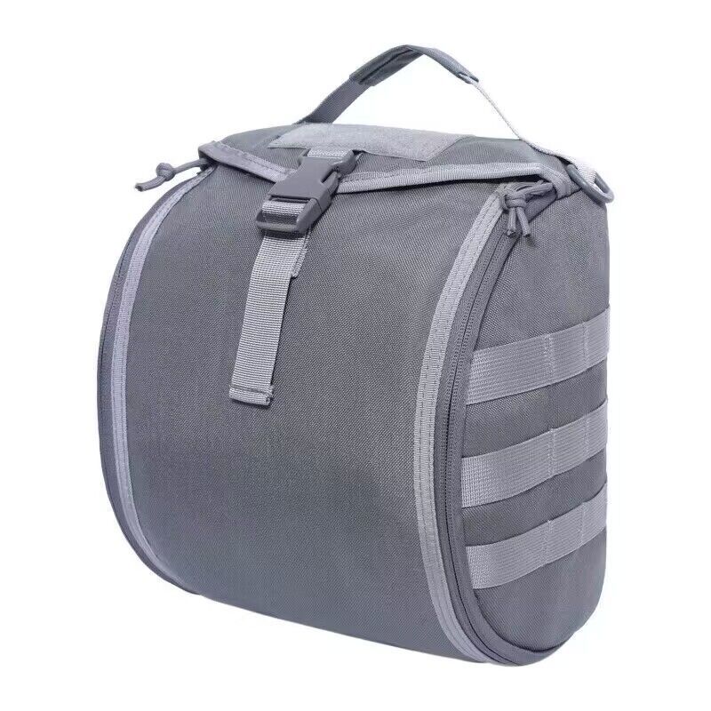 V888-ELOSUNG23929-202504171715-00 Grey Tactical Helmet Bag & Utility Pouch - Padded MOLLE Gear Storage Carrier - Image 1