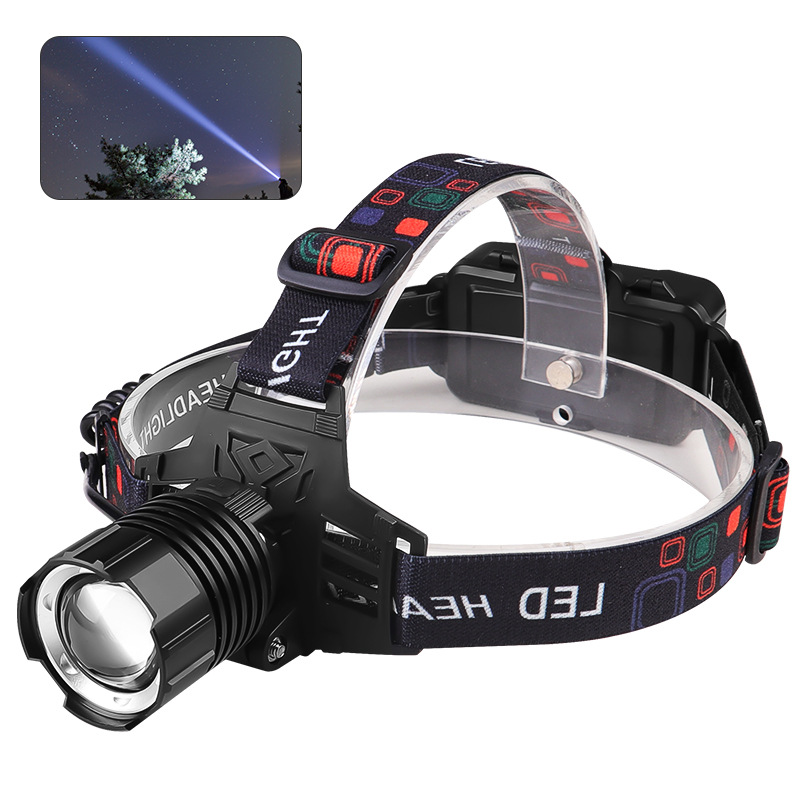V888-ELOSUNG24120-202503251945-00 Rechargeable White Laser Headlamp - Long-Range Zoomable Headlight for Night Fishing and Hiking - Image 1