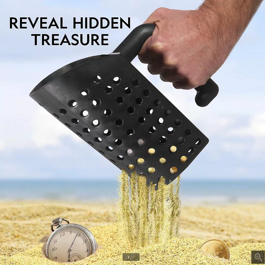 V888-ELOSUNG24239-202503271951-00 Durable Beach Sand Scoop for Metal Detecting - Lightweight Sifting Tool for Adults and Kids - Image 1