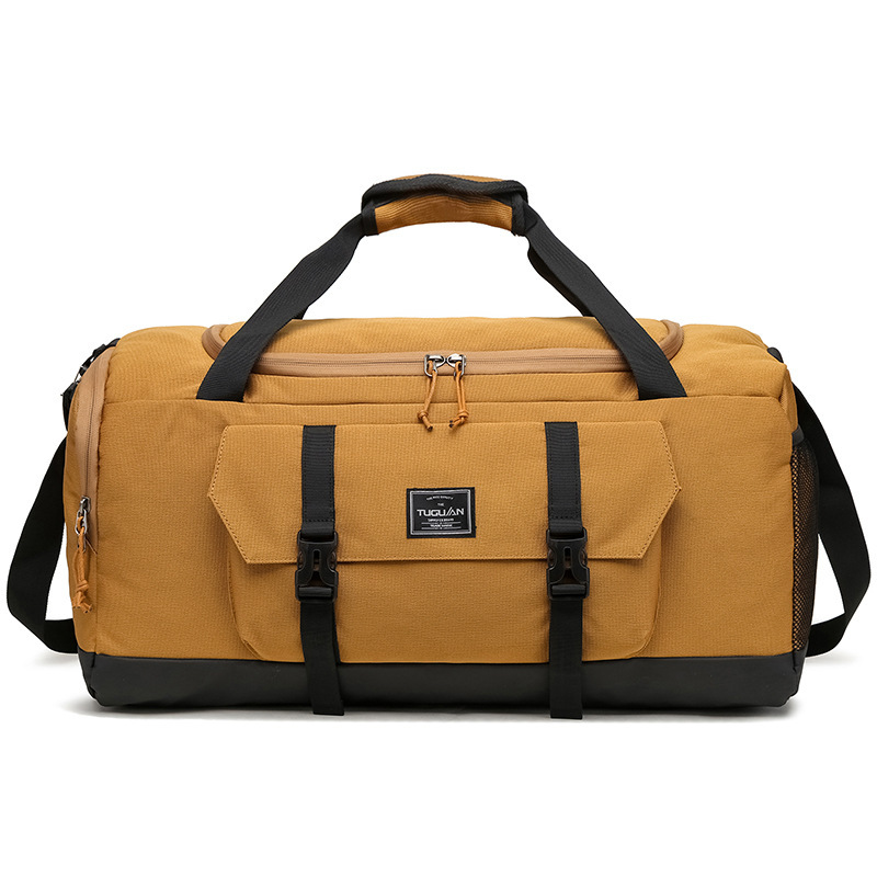 V888-ELOSUNG24332-202504011145-00 Yellow Dry Wet Separation Gym Bag - Yoga Fitness Travel Duffel - Shoe Compartment - Image 1