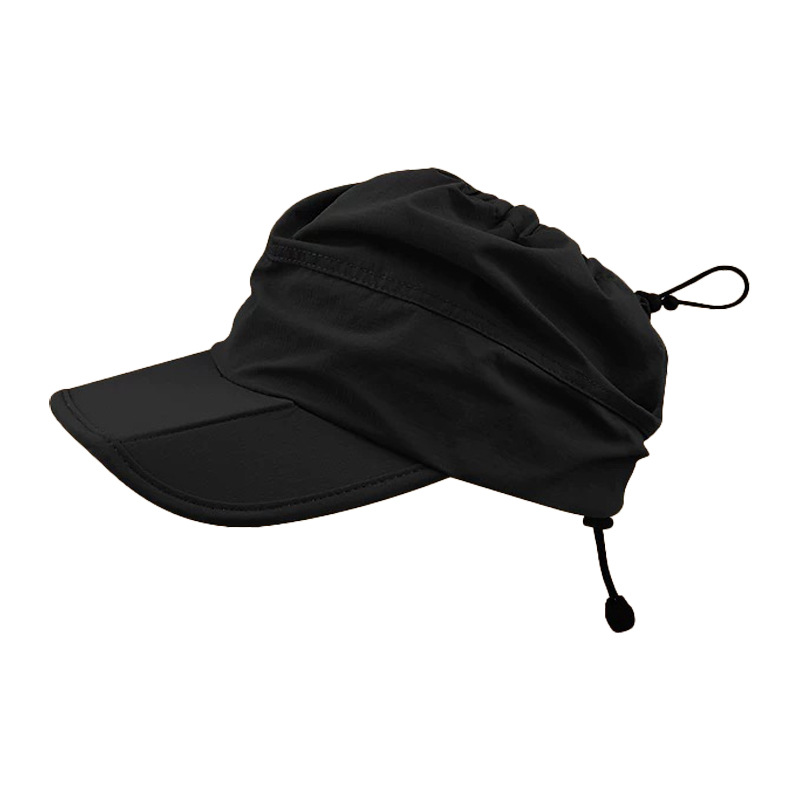 V888-ELOSUNG24336-202504011253-00 Black Summer Outdoor Quick Dry Sun Hat - Foldable Visor Cap - UV Protection - 55-58cm - Image 1