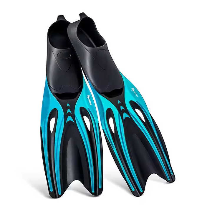 V888-ELOSUNG24412-202504011205-00 L Blue Adult Professional TPR Swim Fins - Rubber Snorkeling Flippers for Diving and Free Swimming - Image 1
