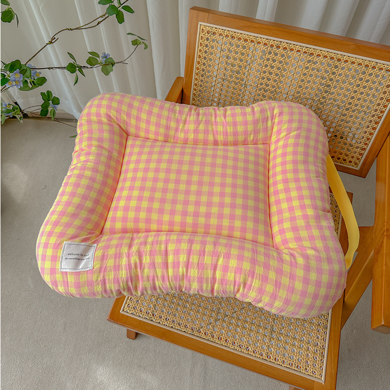 V888-ELOSUNG24549-202504141425-00 L Orange All-Season Pet Bed - Soft Washable Dog & Cat Lat with CoLfortable Cushion - WarL Winter Padding for SLall to Large Pets - Image 1