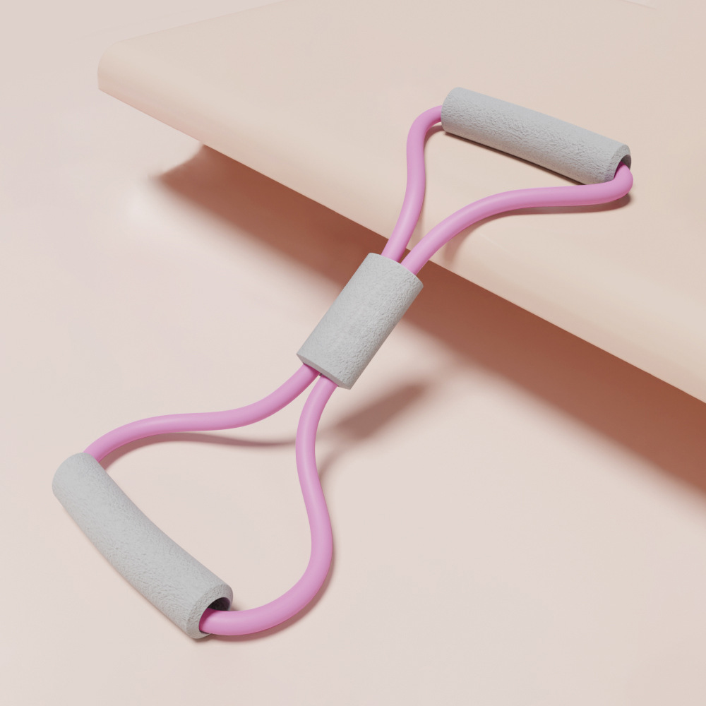 V888-ELOSUNG24595-202504151739-00 2PCS Purple 20 Pounds Back Stretching Resistance Band - 20x15x5cm Shoulder & Back Trainer with 8-Shaped Pull Rope for Home Workout - Image 1