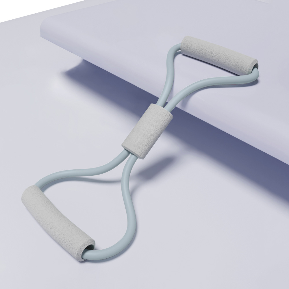 V888-ELOSUNG24596-202504141711-00 2PCS Blue 25 Pounds Back Stretching Resistance Band - 20x15x5cm Shoulder & Back Trainer with 8-Shaped Pull Rope for Home Workout - Image 1