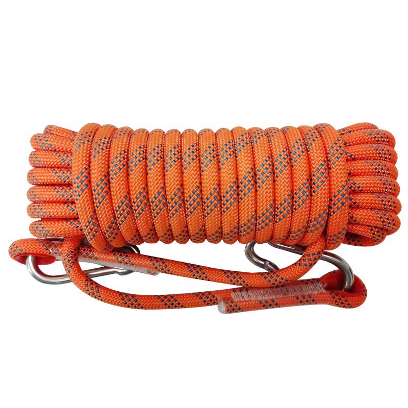 V888-ELOSUNG24709-202504171735-00 Orange Polyester (for home use) Without Wire Core Heavy Duty Adjustable Clothesline Set (2 Pack) - 15m Steel Wire Core Nylon Rope with Hooks for Outdoor & Camping - Image 1