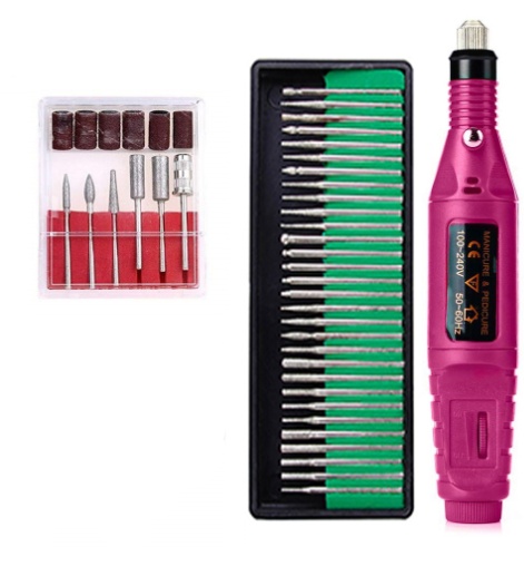 V888-ELOSUNG24736-202504171836-00 Regular Set Act As Go-between Portable Electric Nail Drill Kit - USB Manicure Pedicure Polishing & Shaping Tool Set - Image 1