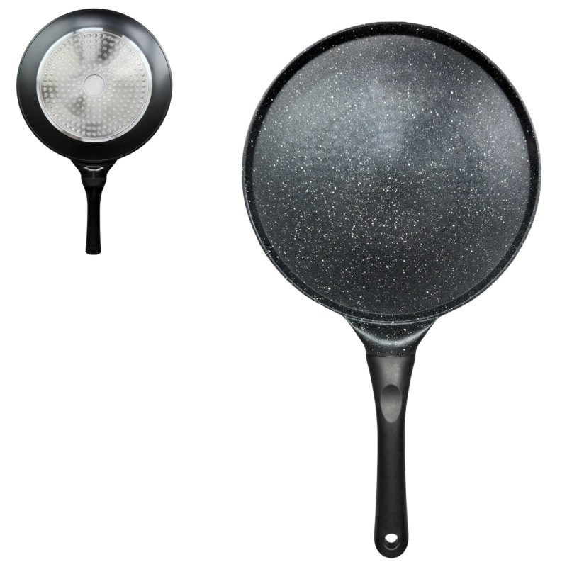 V888-ELOSUNG24829-202504171647-00 Large Black Plane Versatile Non-Stick Frying Pan (27cm) - Induction Ready Skillet for Everyday Cooking - Image 1