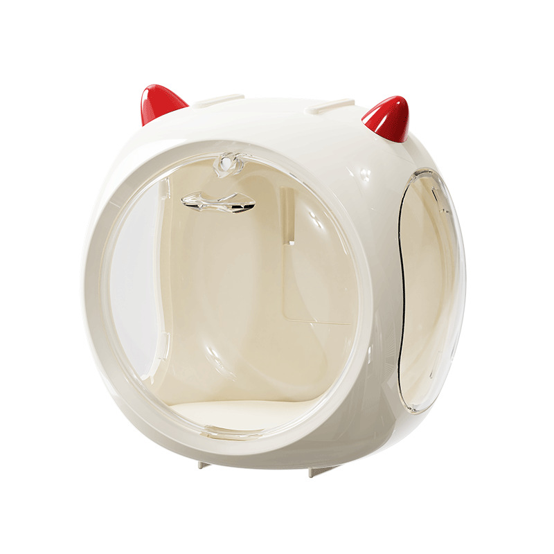 V888-ELOSUNG24924-202504211320-00 2PCS Beige Cute Magnetic Display Case - Dustproof 'Space Capsule' Box for Figures & Collectibles - Image 1