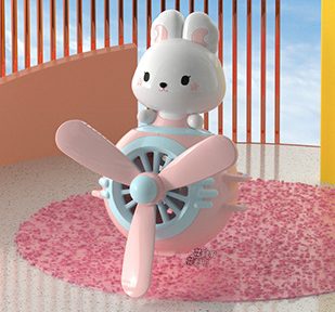 V888-ELOSUNG24957-202504211405-00 Pink-blue Cute Car Air Vent Clip Freshener - Decorative Scent Diffuser for Automotive Interiors - Image 1