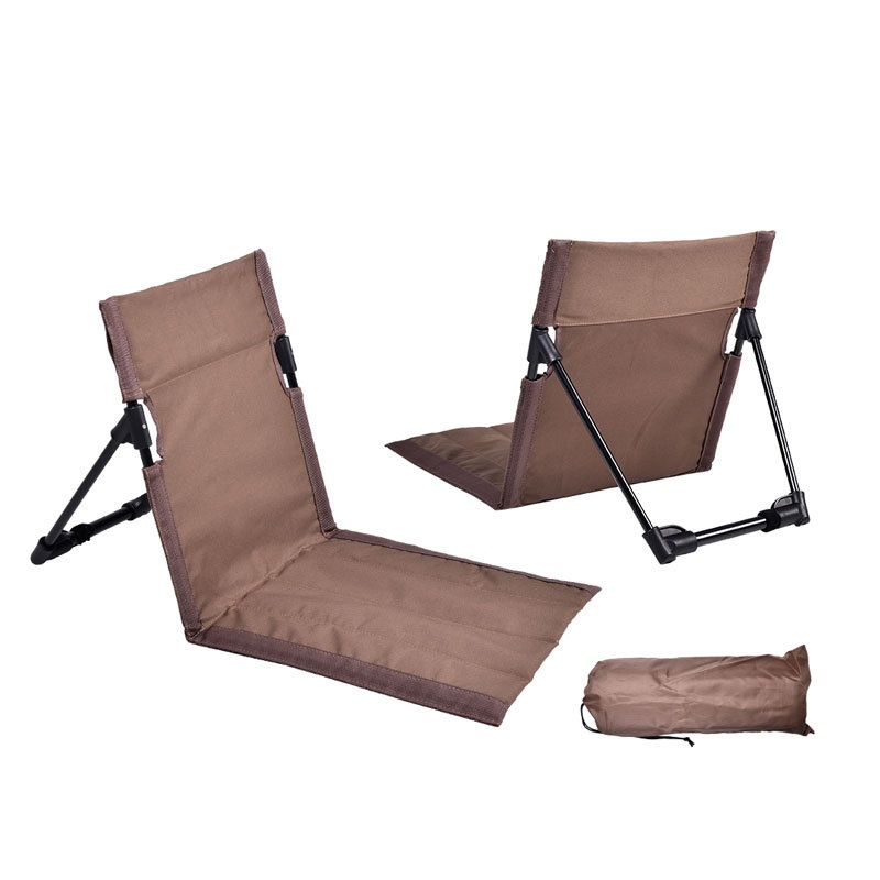 V888-ELOSUNG25183-202504171647-00 Portable Folding Beach Chair - Reclining Outdoor Seat 68x39.5x40.5cm with Carry Bag in brown - Image 1