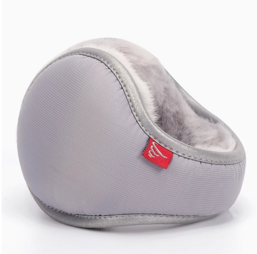 V888-ELOSUNG25231-202504211308-00 Grey Winter Comfort Folding Earmuffs - Soft Fleece, Windproof and Waterproof - Image 1
