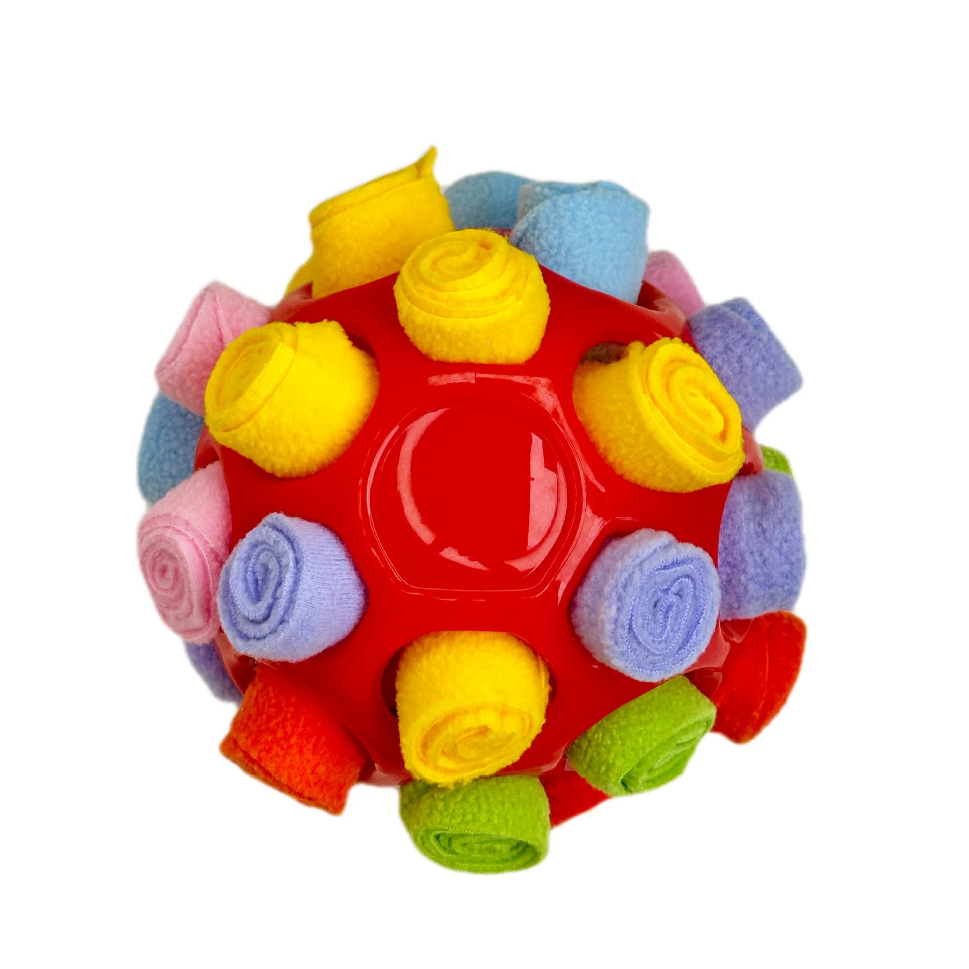 V888-ELOSUNG25418-202504281207-00 Rubber Snuffle Ball for Pets,Interactive Hollow Treat-Hiding Toy for Dogs and Cats(red) - Image 1