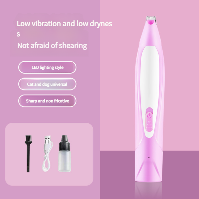 V888-ELOSUNG25630-202505061407-00 Electric Pet Hair Clipper with Type-C Charging, LED Light, and Grooming Accessories(Purple) - Image 1