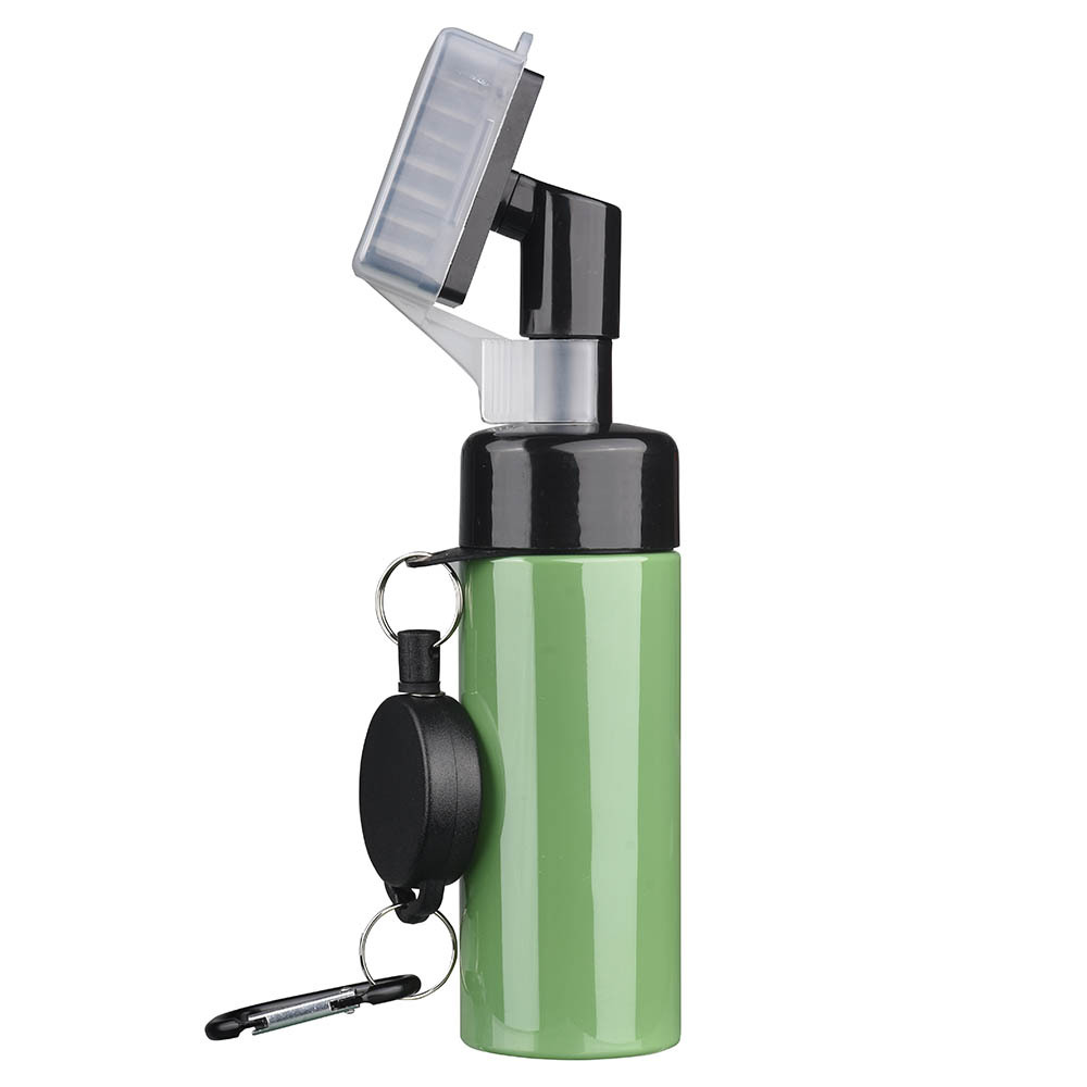 V888-ELOSUNG25771-202505131812-00 Portable Golf Club Groove Cleaner Brush with Water Spray Bottle & Retractable Keychain(green) - Image 1