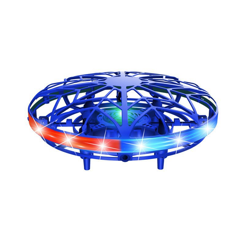 V888-ELOSUNG25967-202505191228-00 Hand-Controlled UFO Mini Drone with LED Lights & Obstacle Avoidance(blue) - Image 1