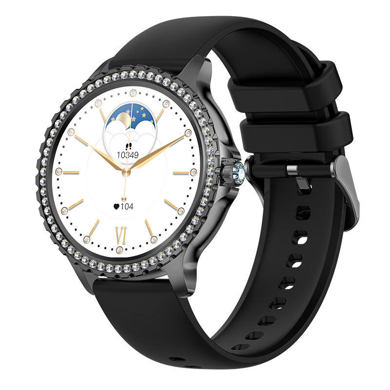 V888-ELOSUNG25994-202505191407-00 Elegant Women's Smartwatch,HD Touchscreen, Bluetooth Calls, Health Monitoring(Black) - Image 1