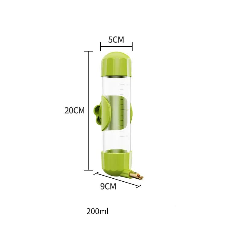 V888-ELOSUNG26085-202504141340-00 Green Automatic Bird Water Feeder Bottle (200ml) - Leakproof No-Drip Dispenser for Parrots - Image 1