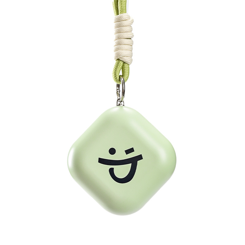 V888-ELOSUNG26106-202504171717-00 Green Cute Block Hand Warmer - Fast Heating Portable Electric Warmer with Lanyard - Image 1