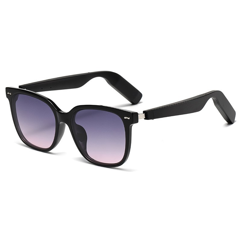 V888-ELOSUNG26509-202504291526-00 Purple lenses Fashion Bluetooth Music Sunglasses - UV Protection Eyewear with Speakers - Image 1