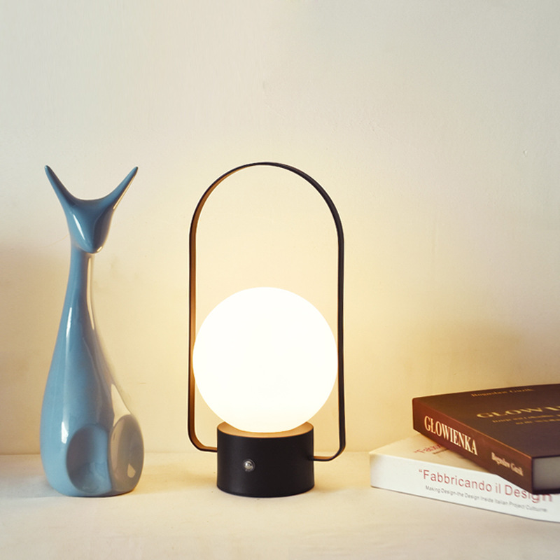 V888-ELOSUNG26521-202504291605-00 Black Portable Rechargeable LED Lantern Lamp - Touch Control 3-Color Dimmable Desk Light - Image 1