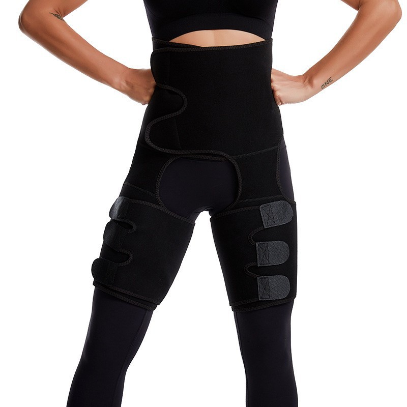 V888-ELOSUNG26706-202505132012-00 Black Women's 3-in-1 Body Shaper: Waist Cincher, Thigh Slimmer, Glute Lifter - Workout Gear (Size : L/XL) - Image 1