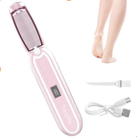 V888-ELOSUNG26737-202505132025-00 Pink Rechargeable Electric Callus Remover - 3 Speeds, LCD, for Smooth Feet - Image 1
