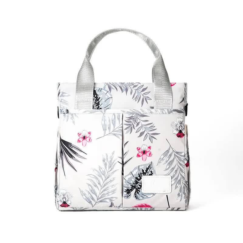 V888-ELOSUNG27079-202504211136-00 Grey Versatile Nappy Bag Tote - Lightweight Diaper Bag with Insulated Pocket & Crossbody Strap - Image 1