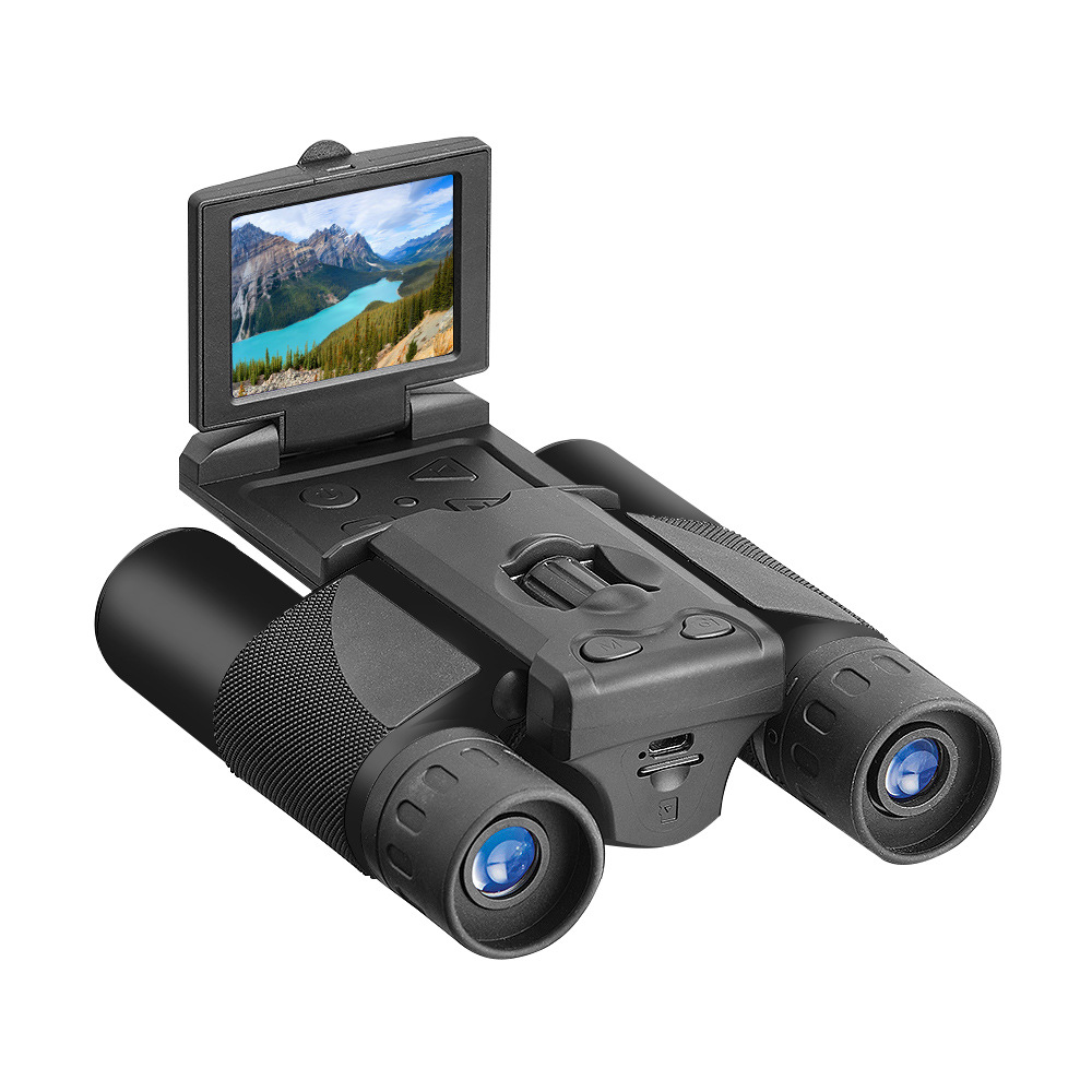 V888-ELOSUNG27372-202505081718-00 Black HD Digital Camera Binoculars 8X Zoom - Record Video & Photos with LCD Screen, Starlight Night Vision for Outdoors - Image 1