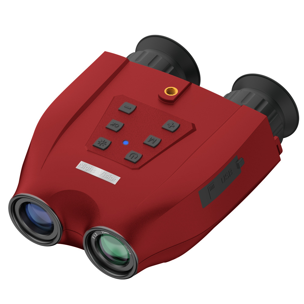 V888-ELOSUNG27376-202505081720-00 Red Professional HD Digital Night Vision Binoculars - 6X Optical Zoom, IR Illumination, Record 2.5K Video & 48MP Photos - Image 1
