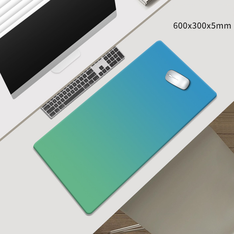 V888-ELOSUNG27581-202505131832-00 Green-Blue Gradient Premium Large Silicone Mouse Pad - Non-Slip, 600x300mm for Office and Gaming - Image 1