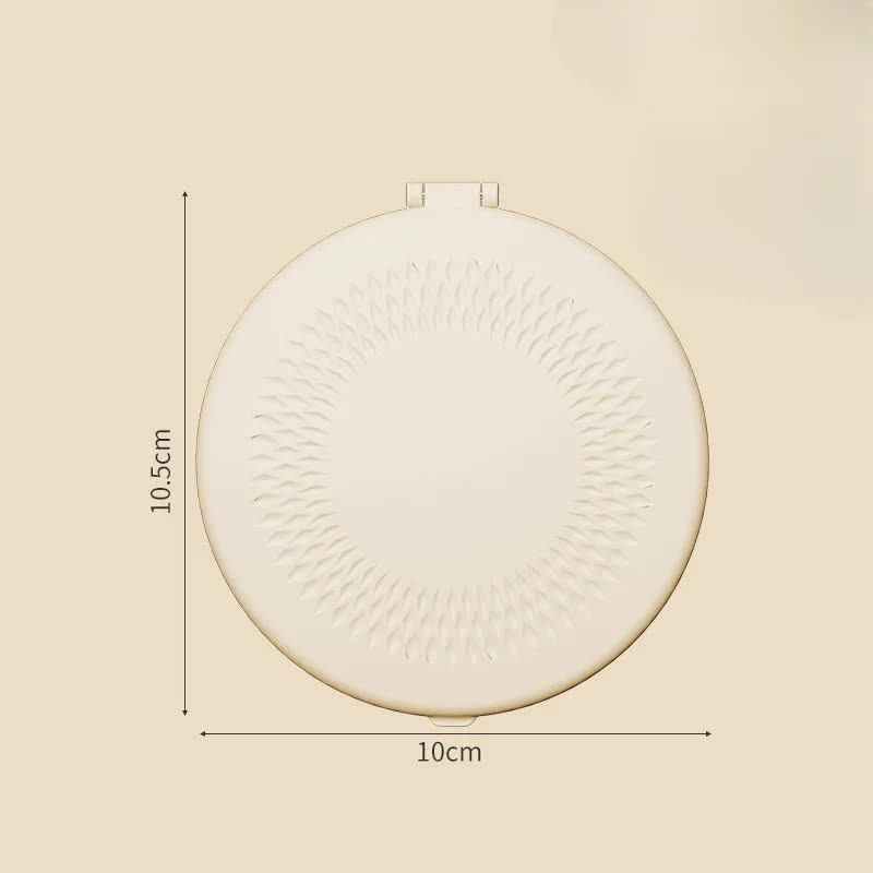 V888-ELOSUNG27703-202505151632-00 Yellow LED Travel Makeup Mirror - Rechargeable Compact Mirror with 3 Color Lights, 1x/5x Magnification & Smart Auto On/Off - Image 1